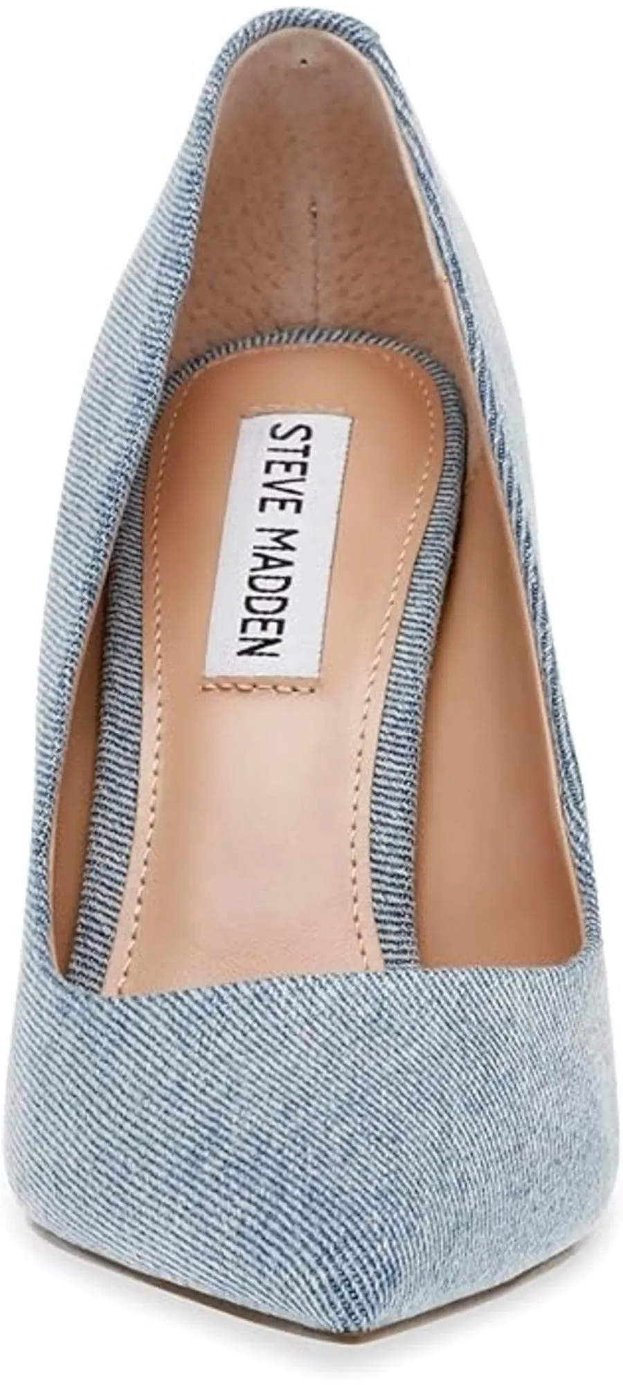 Steve Madden Vala Light Denim Fashion High Heeled Pointed Toe Stiletto Pumps