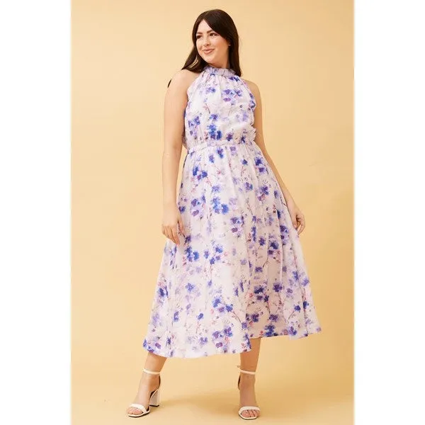 TALISIA HALTER NECK FLORAL DRESS