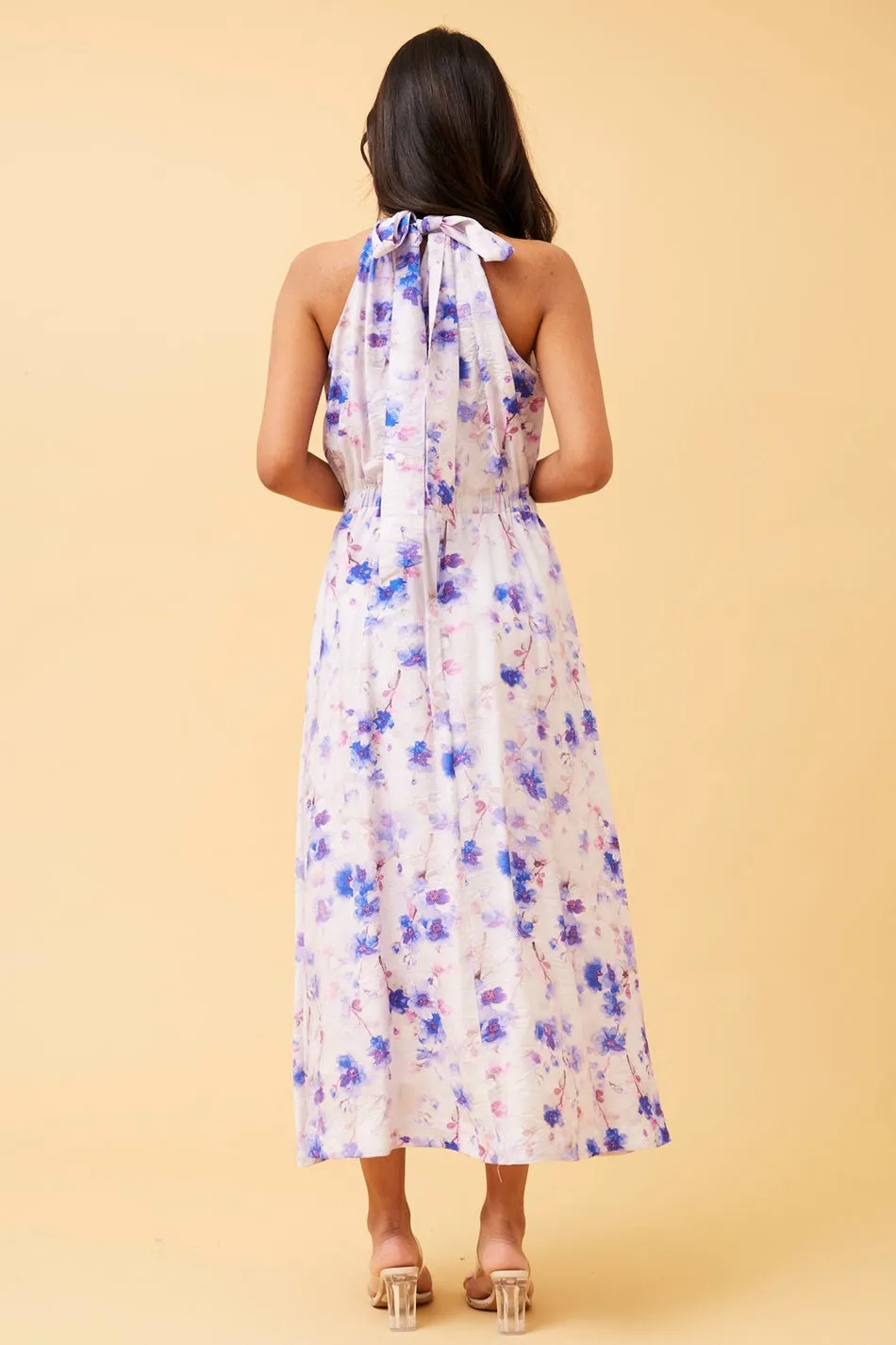 TALISIA HALTER NECK FLORAL DRESS