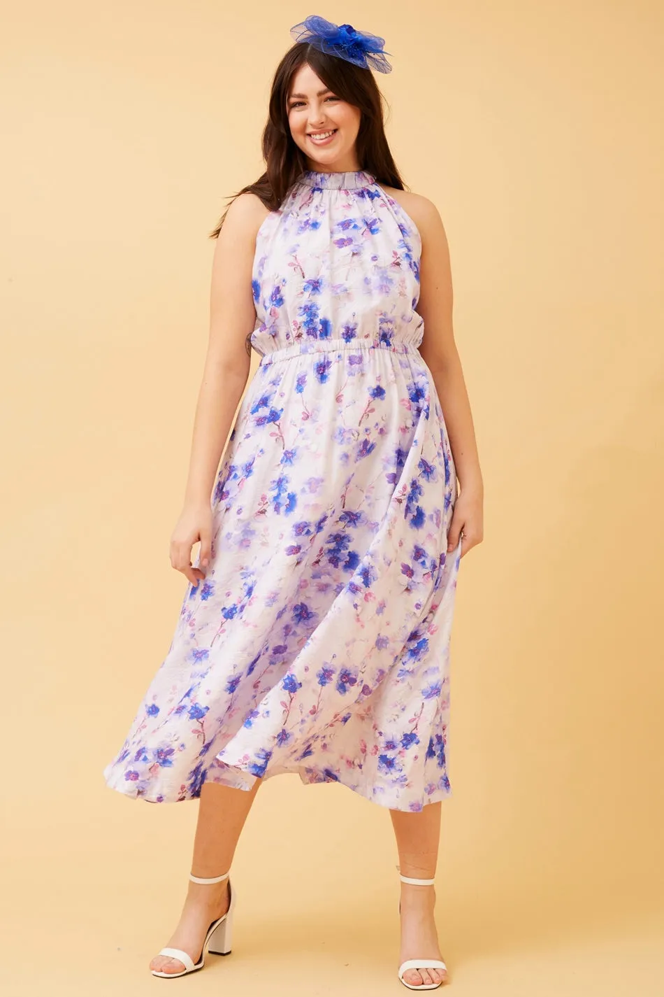 TALISIA HALTER NECK FLORAL DRESS