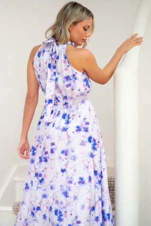 TALISIA HALTER NECK FLORAL DRESS